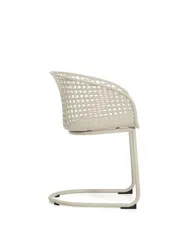 Уличный стул Tenaro из бежевого пластика и стали