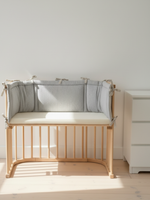 Бортик плоский полоска серый мини