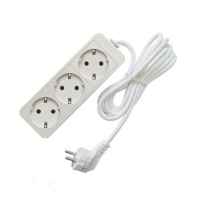 Удлинитель бытовой 3 гн, 10 м, ПВС, с/з, 2200 Вт, Союз