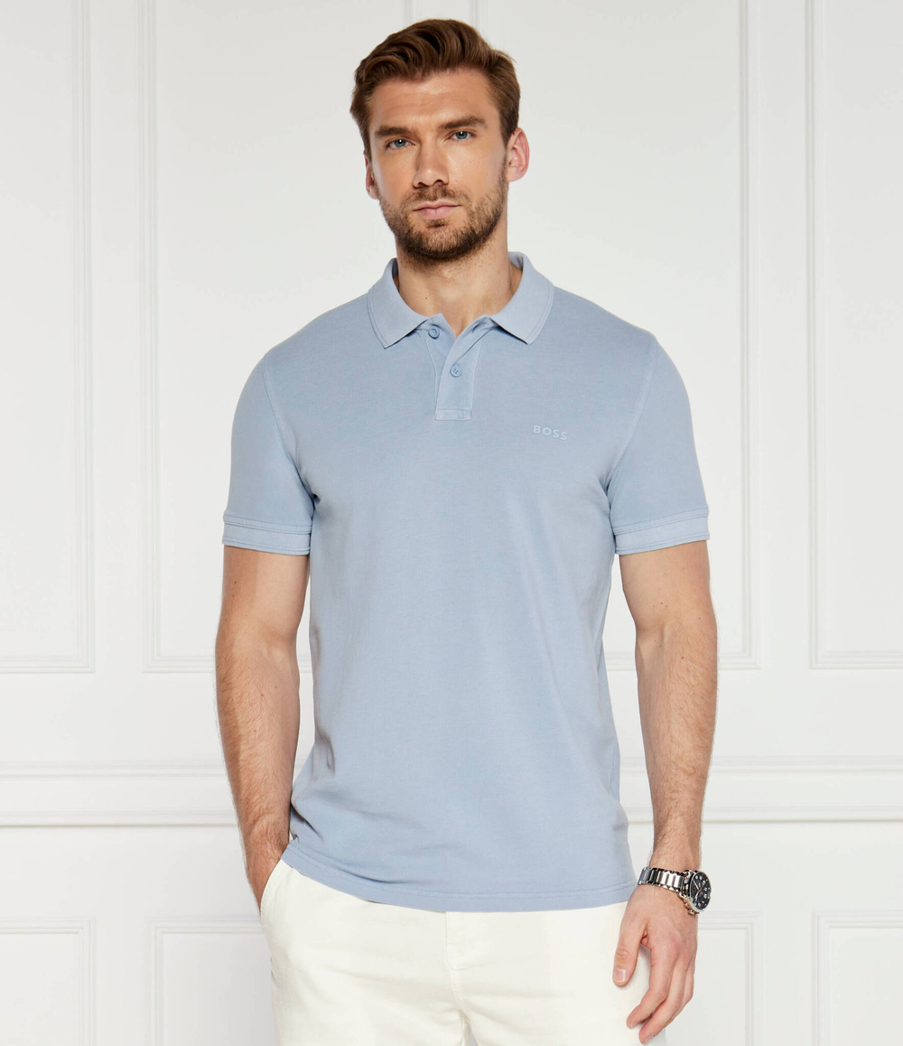 Поло Prime BOSS ORANGE - голубой(50507813)