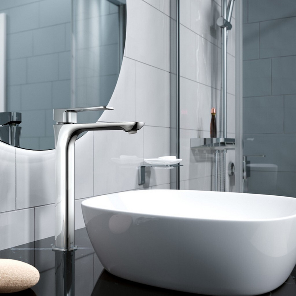 Смеситель для раковины 35к IDDIS SLISB01i01 "Slide" литой, высокий, ХРОМ