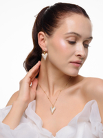 Серьги "Elongate Shine" Gold на швензе амур