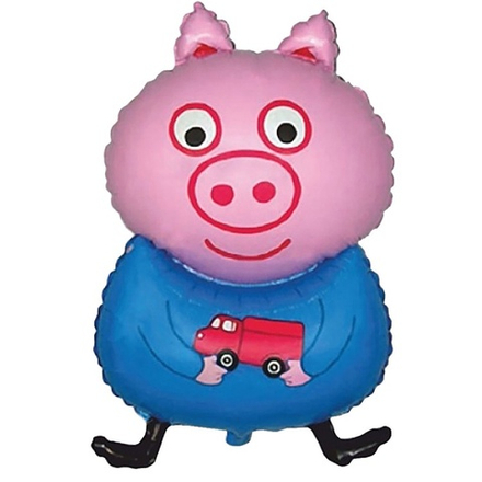 Шар Фигура "Поросенок с машинкой"