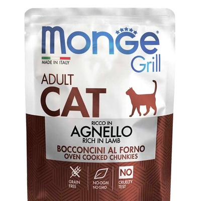 Monge Cat Grill Pouch (ягненок новозеландский) 85 г - консервы (пауч) для взрослых кошек