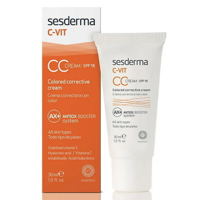 C-VIT CC Cream SPF 15 Sesderma | Крем корректирующий тон кожи СЗФ 15 с витамином С