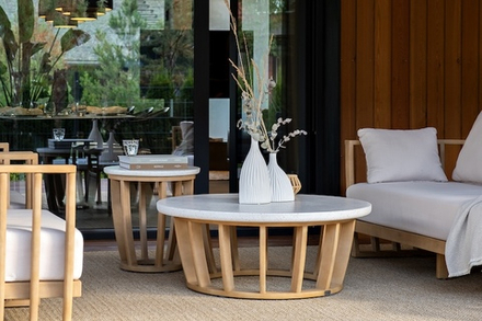 Кофейный стол из акации Joygarden ВУДЛАНД, Natural Teak, бежевый