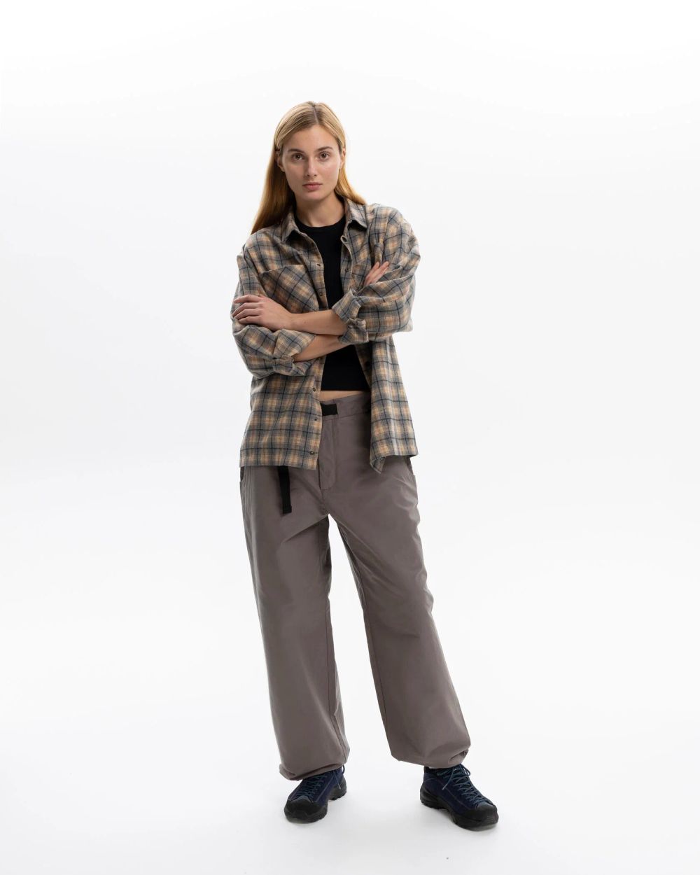 Рубашка Outerkit Timber серый/бежевый