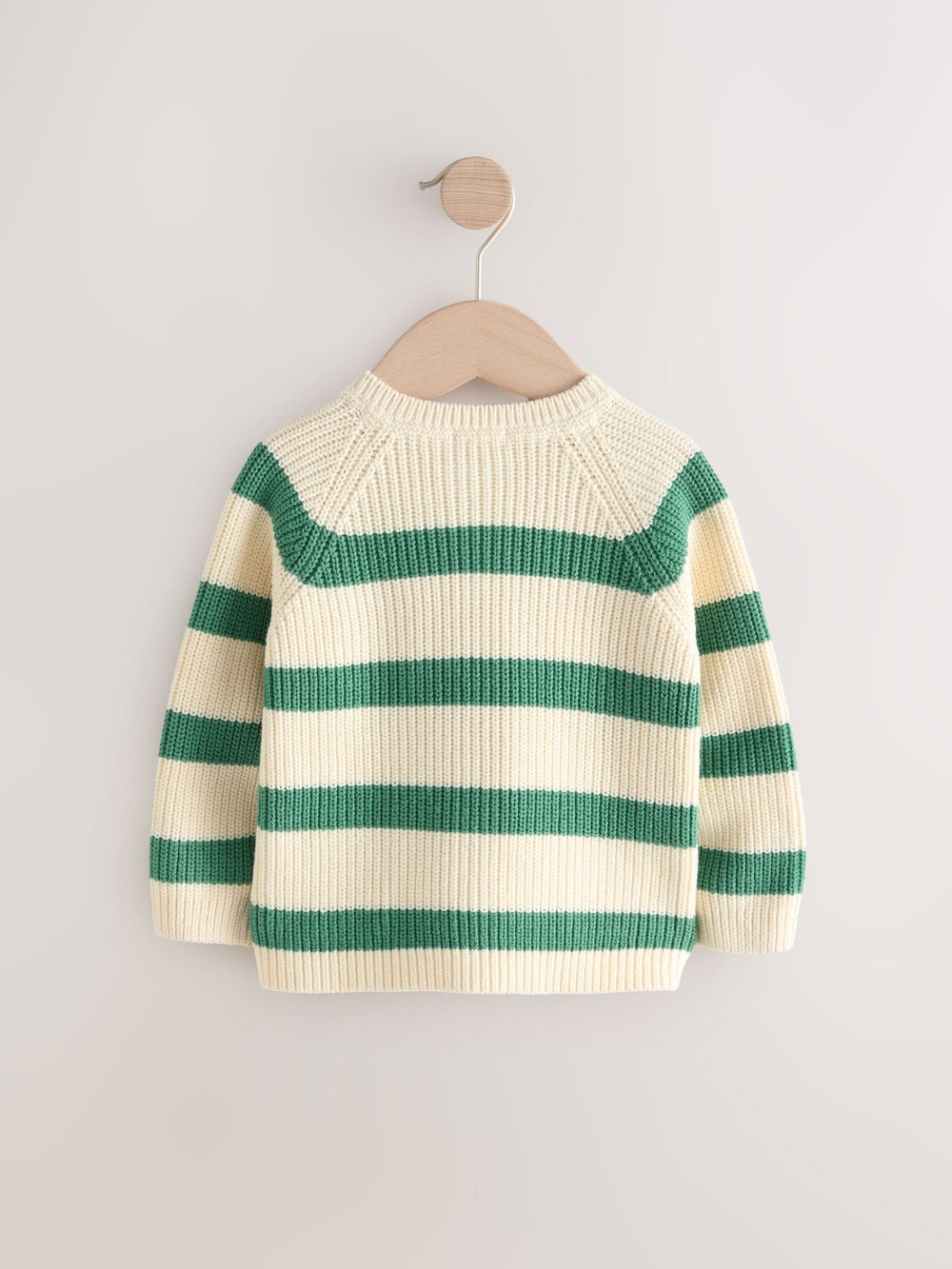 Кардиган вязаный на молнии для девочки Next E25-152, Молочный, Зеленый