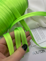 Косая бейка "Gamma" GK-12P 11 - 12 мм №057 ярко-салатовый