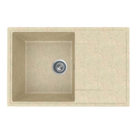 Мойкa ML-GMU07 УЛЬТРА с крылом, бежевый камень, 735*475 мм (глуб. чаши 175)