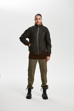 Дубленка бомбер