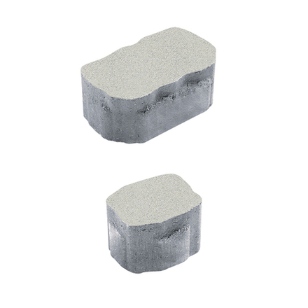 Тротуарная плитка Арена - Стандарт Белый, комплект из 2 видов плит