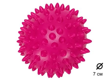Мяч массажный надувной. Диаметр 7 см. Вес 35 г.  (малиновый)