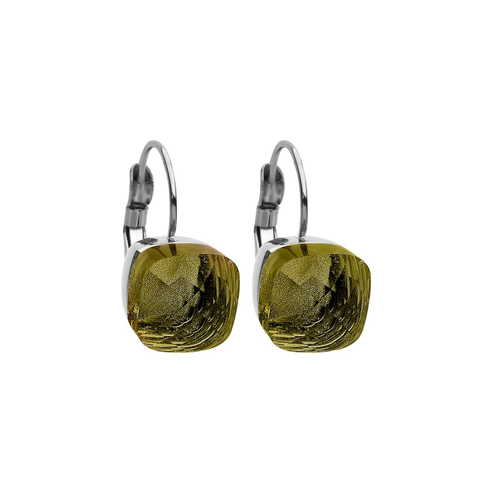Серьги Qudo Firenze olivine 304141 G/S
