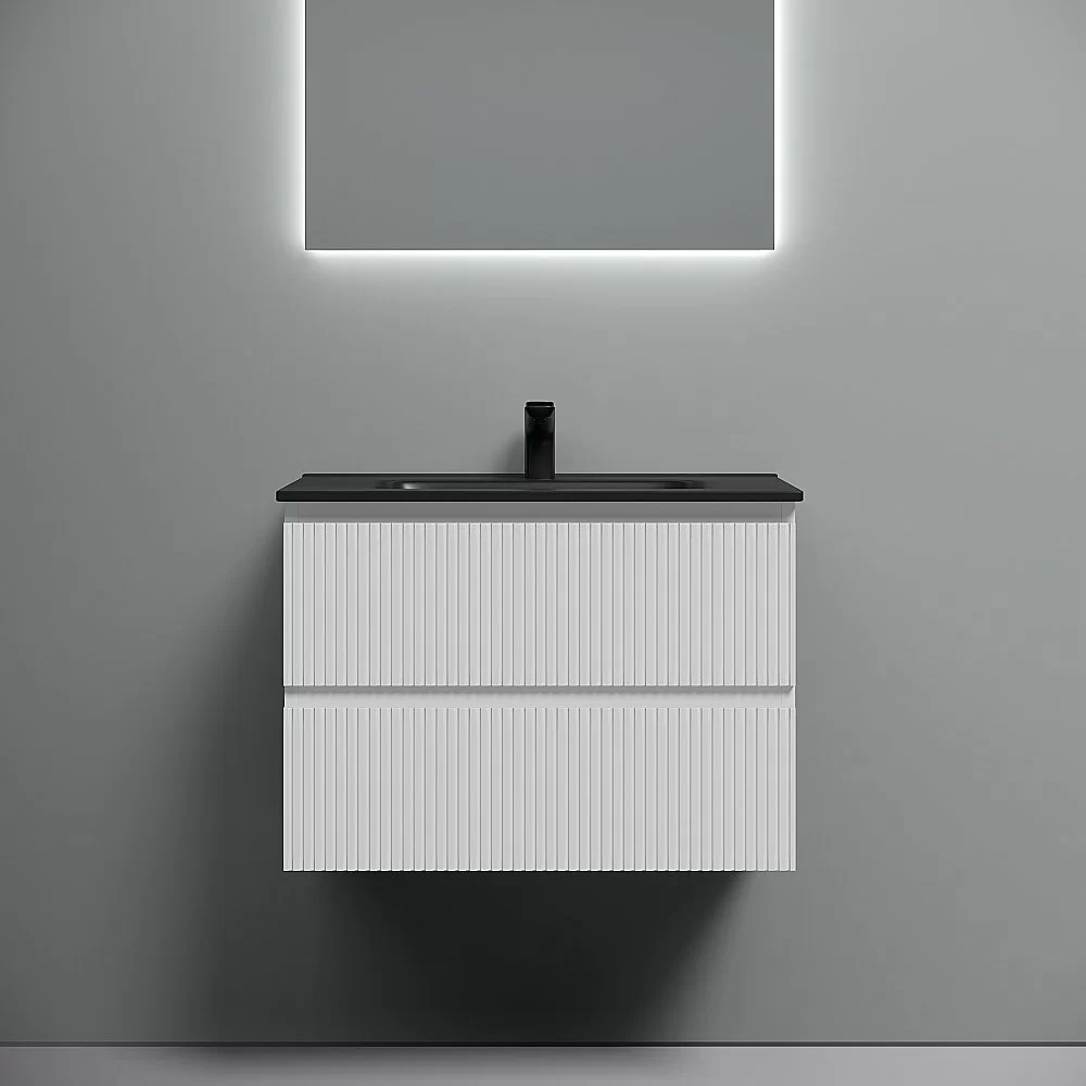 Тумба с раковиной Sancos Snob R 70 SNR70W белая матовая