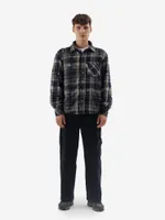 Рубашка  RUFF Global ripped plaid темно-синяя