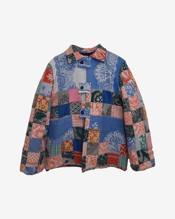 Куртка Выполненная в Технике Пэчворк 4 синяя - фото 1