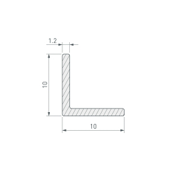 Уголок ARH-W10x10x1,2-3000 WHITE (Arlight, Алюминий) 063305