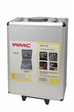 Набор инструментов 186пр. 1/4''1/2''(6-гр.) (4-30мм) ''Дорожный кейс'' WMC TOOLS WMC-WMC186