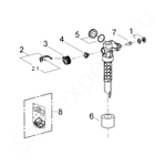 Заливная арматура для инсталляции Grohe 37095000(43537000)
