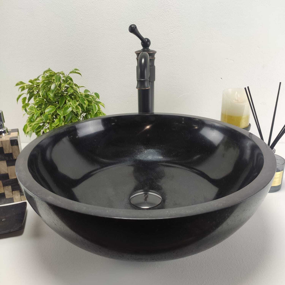 Раковина из андезита Bowl Black TinLip BA-60941 45*45*15