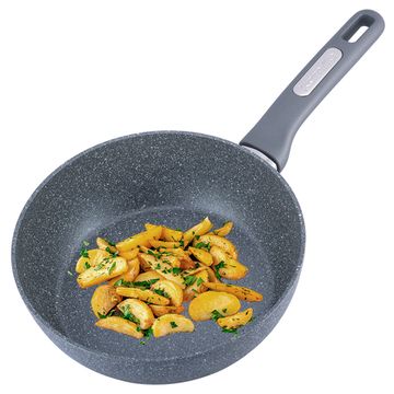 Сотейник 24 см. из литого алюминия Kamille KM-4292GR с мраморным покрытием