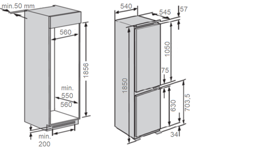 Встраиваемый холодильник Kuppersberg KRB 18563