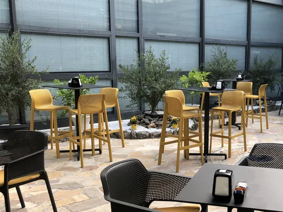 Барный стул Net Stool горчичный