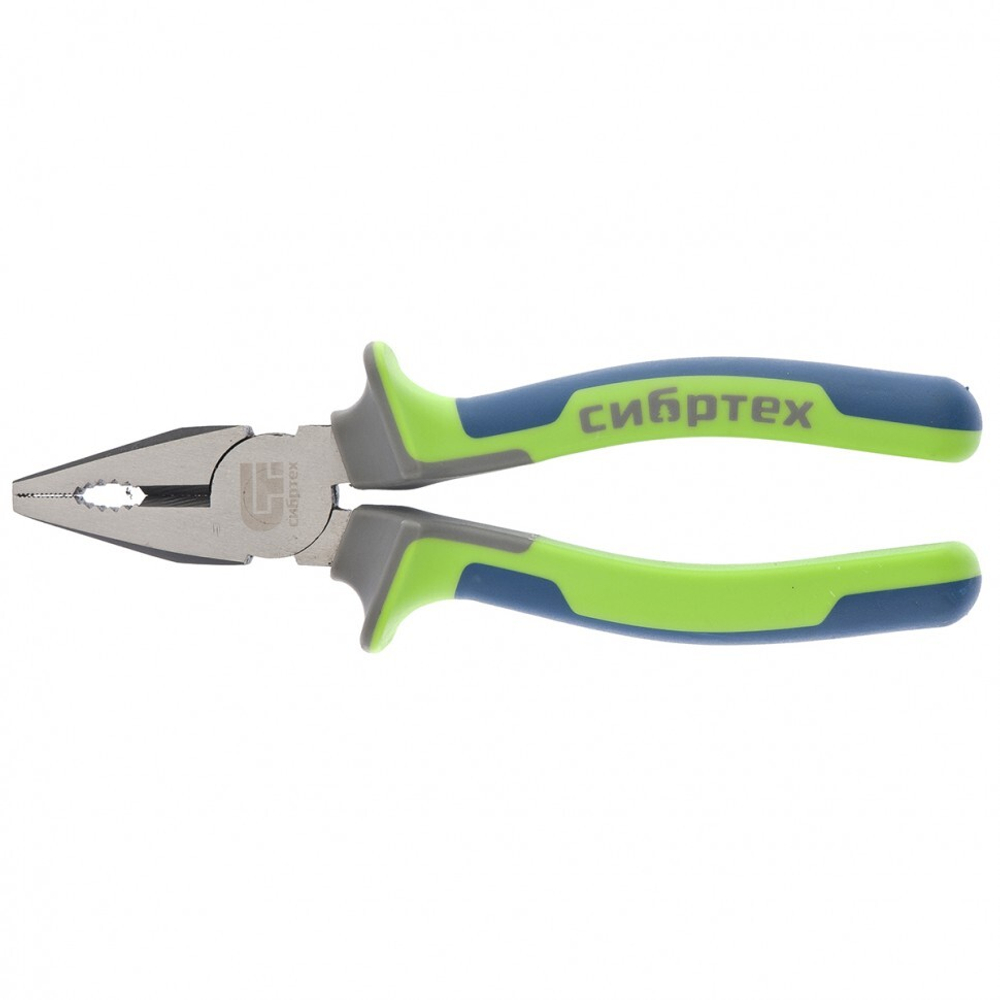 Плоскогубцы комбинированные, 180 мм, фосфатирование, трехкомпонентные рукоятки Сибртех