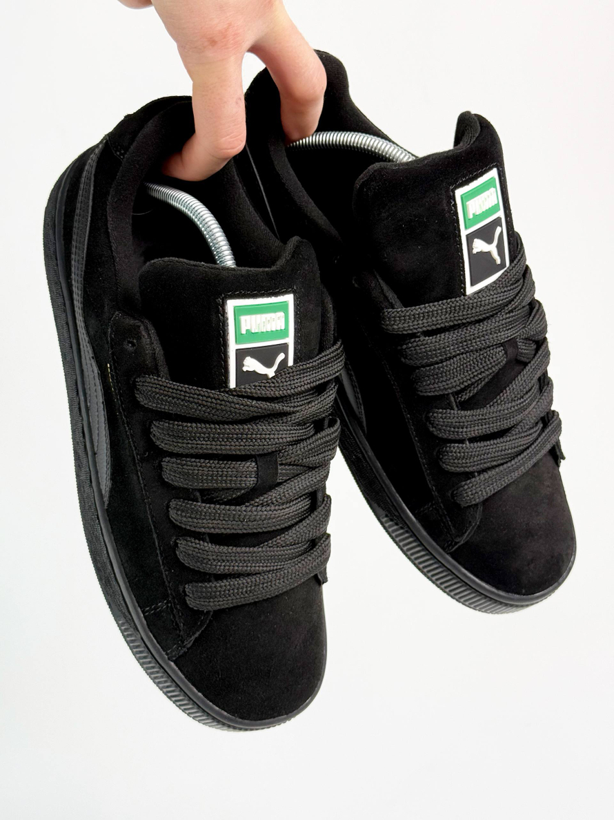 Кроссовки Puma Suede XL с мехом #B63 (черн.)