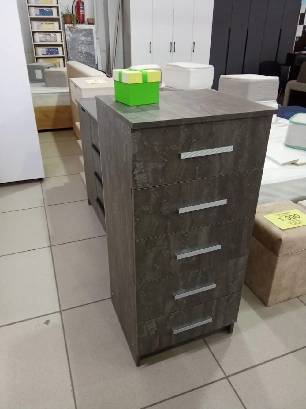 Комод "Мини" с серыми ручками
