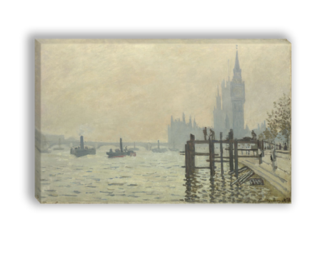 "Темза возле Вестминстера", Моне, Клод, картина (репродукция)