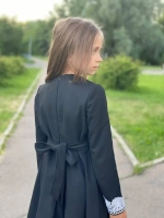 Платье школьное с длинным рукавом