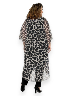 Удлиненная туника из шифона Сафари