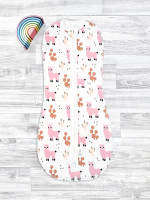 Пелёнка-кокон Mjölk Ламы Девочки, уценка