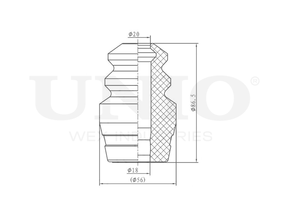 Отбойник переднего амортизатора UNIO DUC-40021