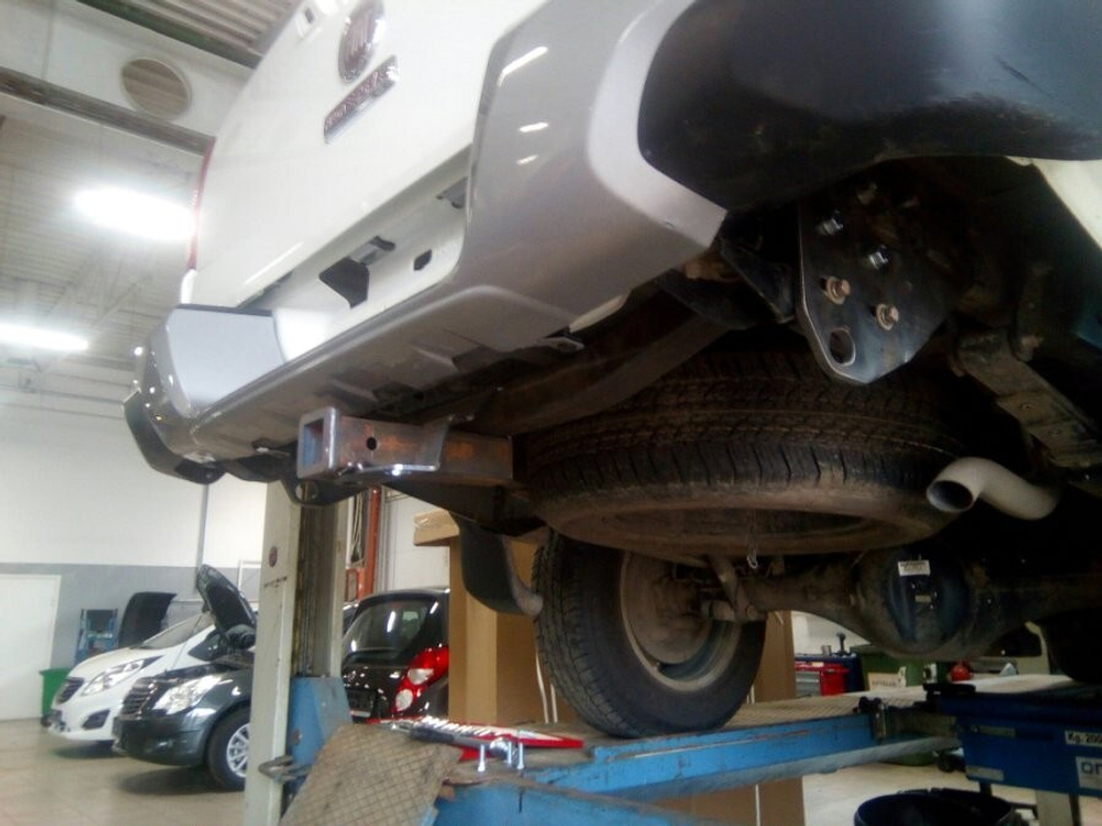 Фаркоп под квадрат для Fiat Fullback / Mitsubishi L200 5, c 2015г., Бизон.FA 1008-E