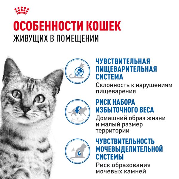 Пауч Royal Canin Indoor Sterilised для взрослых кастрированных и стерилизованных кошек, живущих в помещении, кусочки в соусе