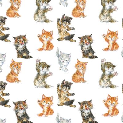 милые котята акварельный принт