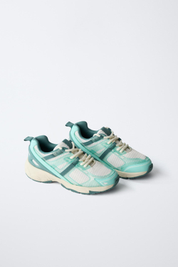 ZARA МНОГОКОМПОНЕНТНЫЕ СПОРТИВНЫЕ КРОССОВКИ, ГОЛУБОЙ