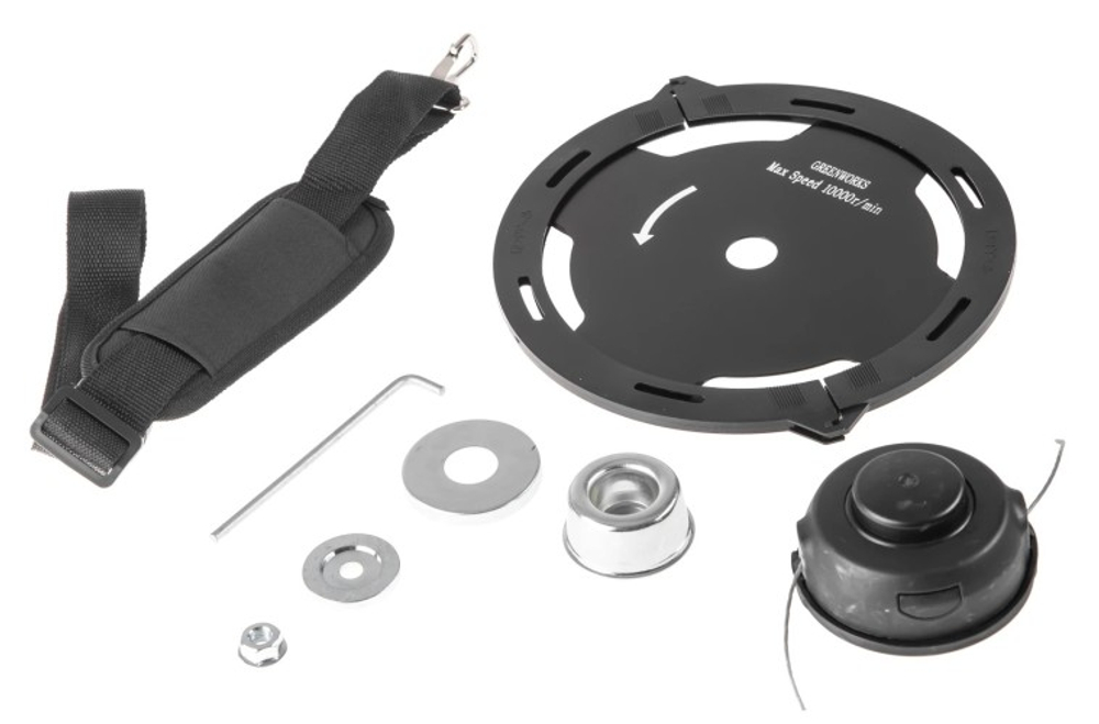 Триммер аккумуляторный GREENWORKS GD40BC 40V, 40 см, б/щ, АКБ 8Ач и ЗУ 1301507UH