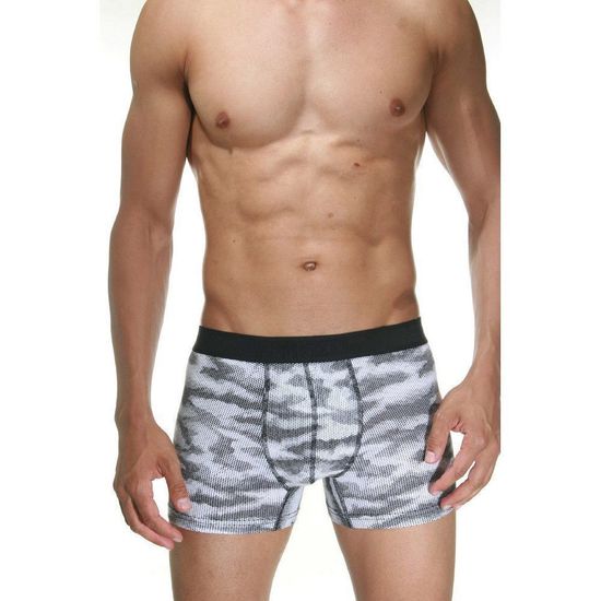 Набор мужских трусов боксеров 3в1 (черные, белые, белые с принтом) DARKZONE DZN9009