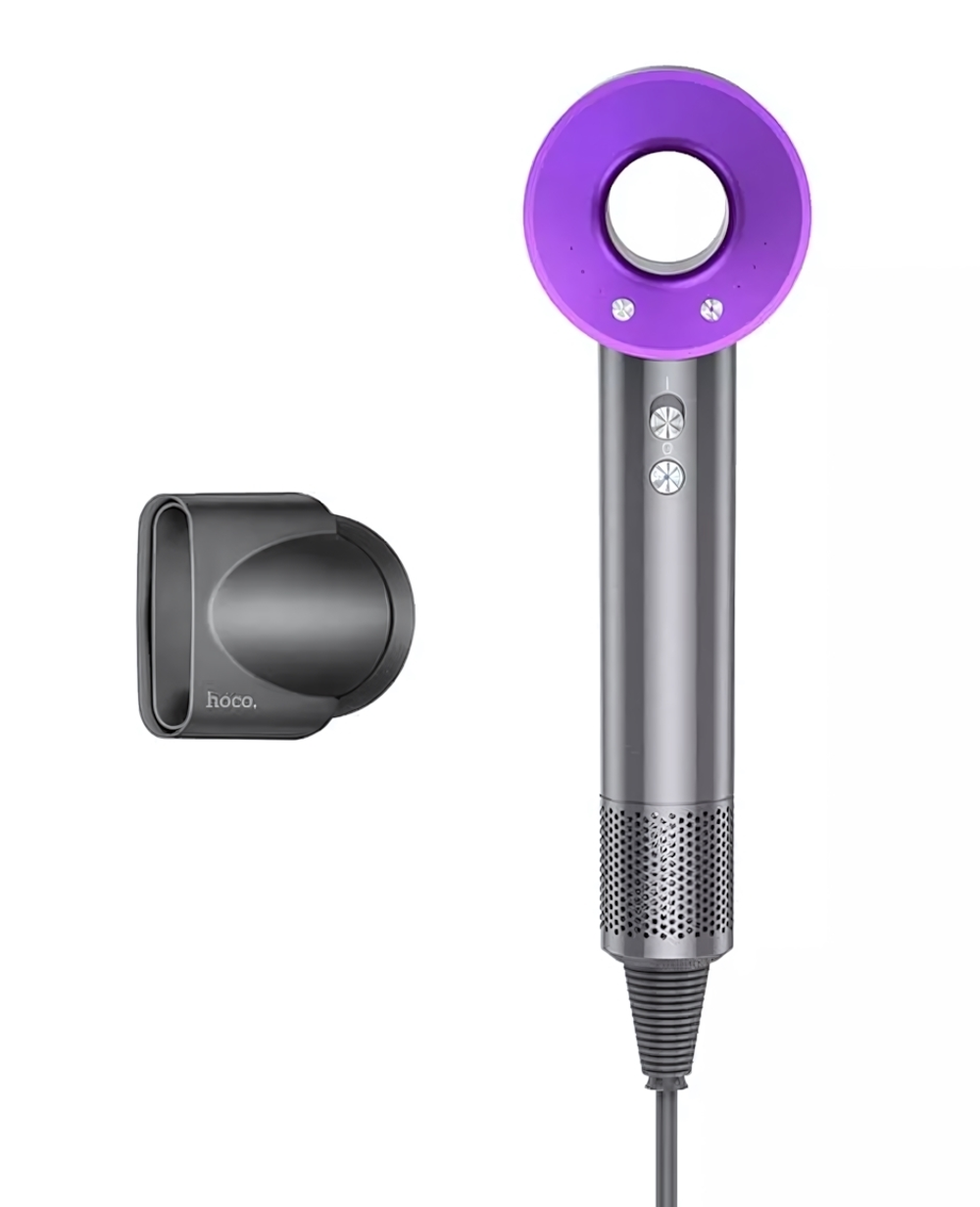 Фен для волос HOCO HP11 Plus, 1600W, 110000 об/мин, с отрицательными ионами Purple