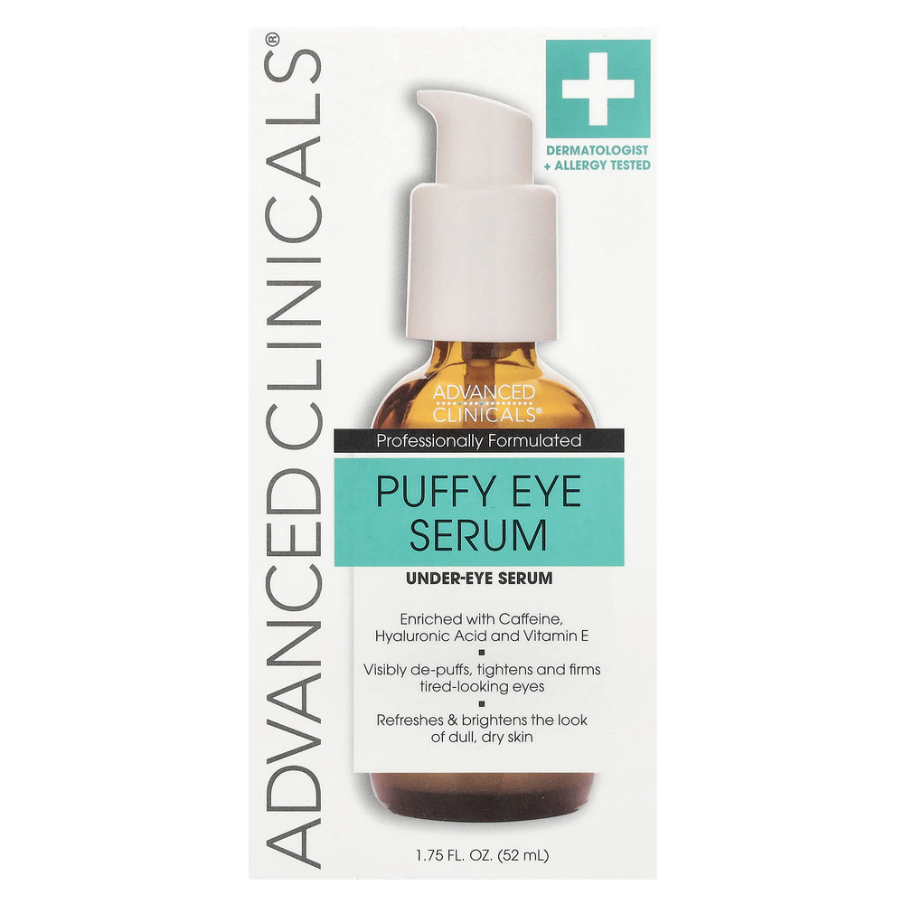 Advanced Clinicals, Puffy Eye Serum, профессиональная корректирующая сыворотка, 52 мл (1,75 жидк. унц.)