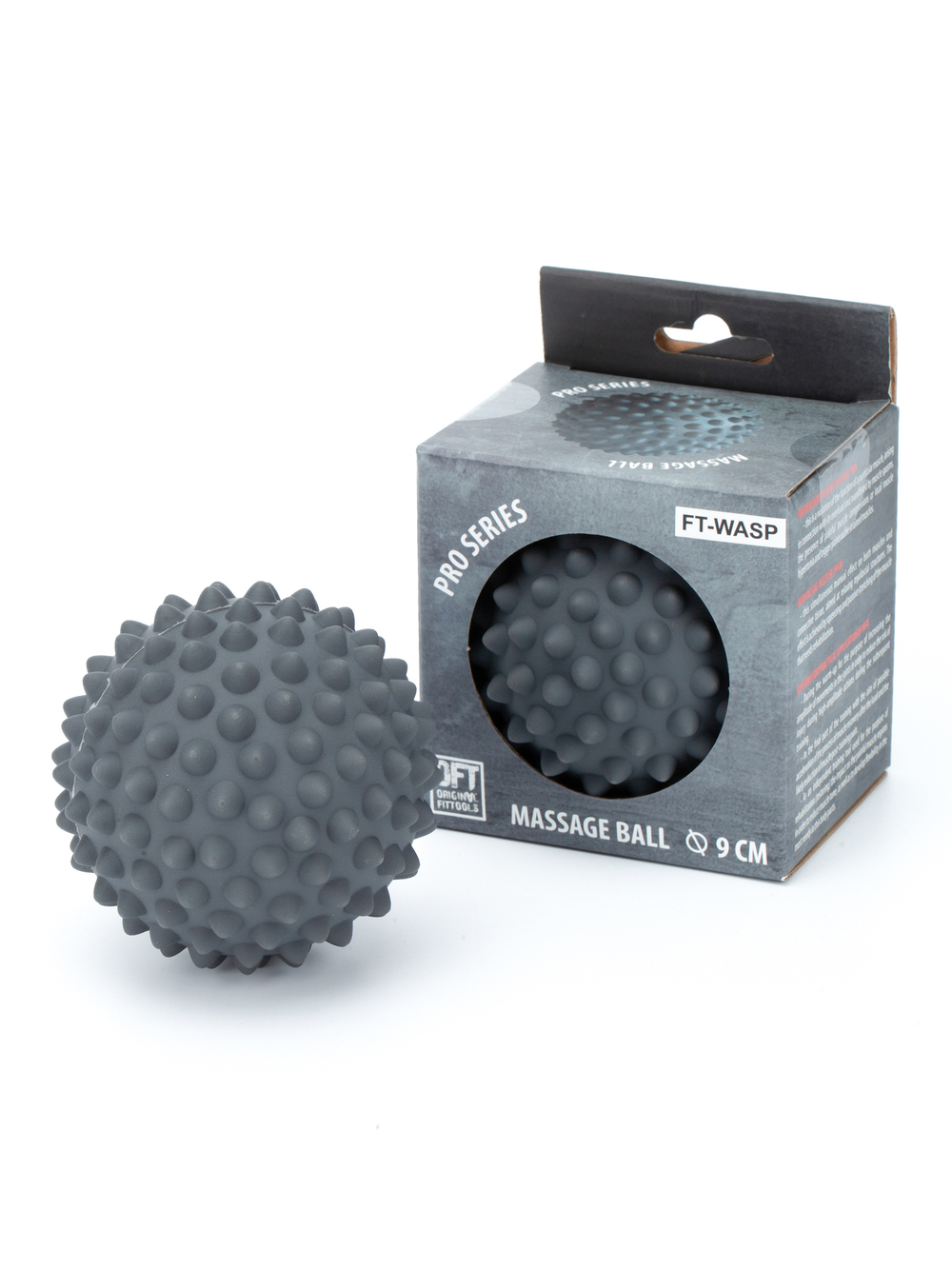 Мяч массажный 9 см серый