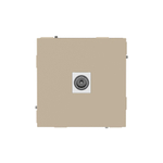 Розетка TV одиночная, KANT, ванильный марципан