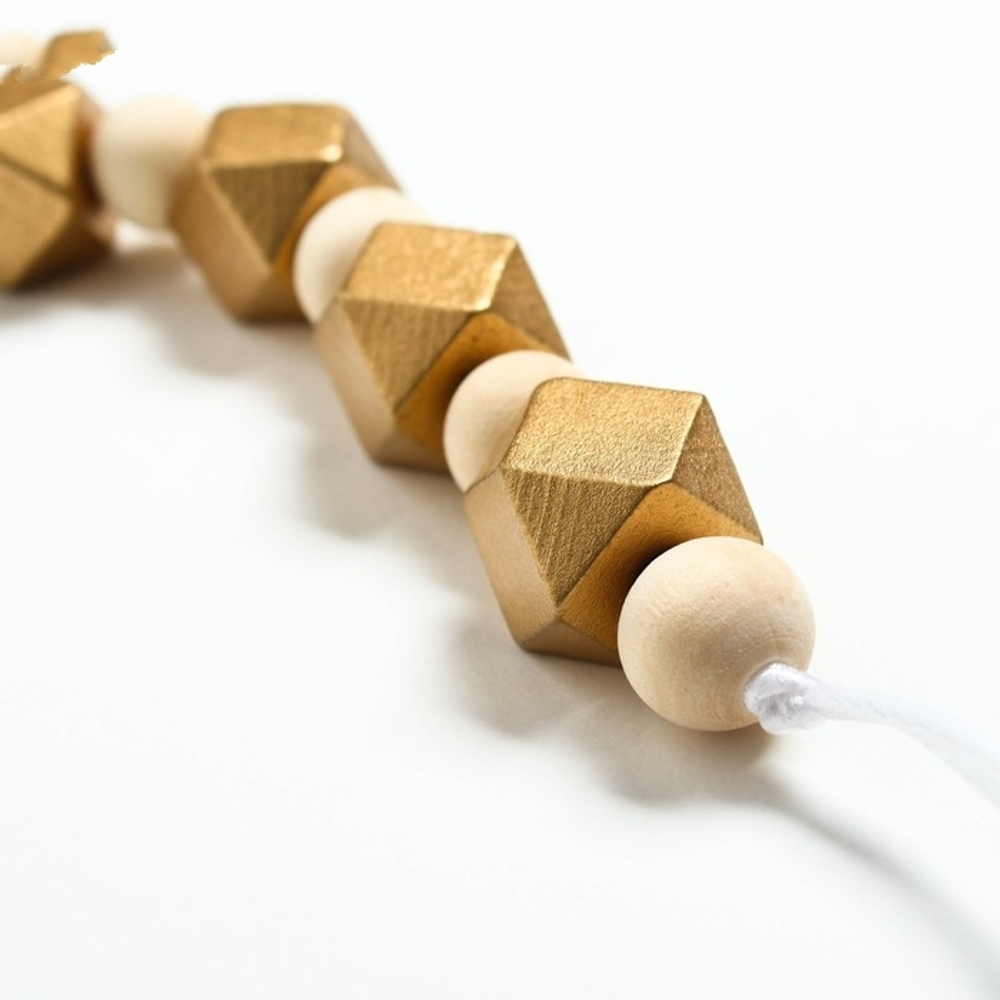 4155494 Держатель для пустышки "Квадратик", цвет золотой