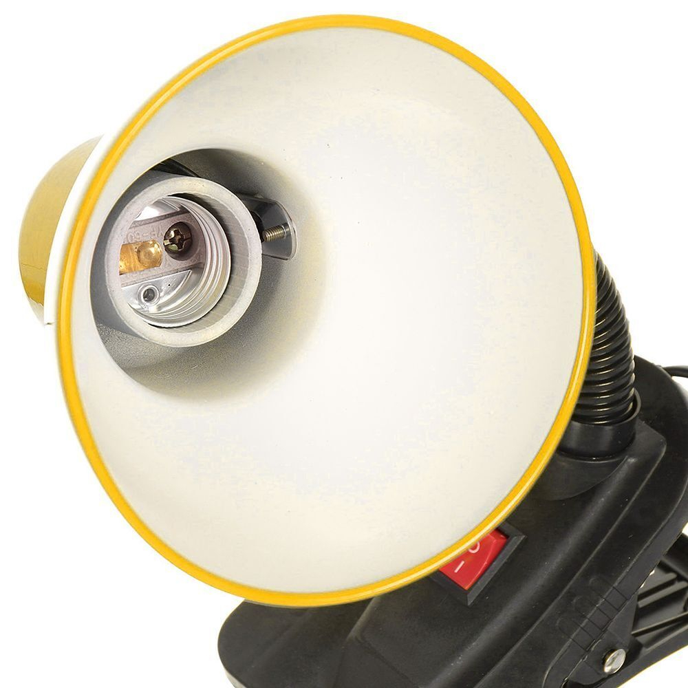 Светильник настольный на прищепке, E27, 60 Вт, желтый, Lofter, 108B-yel/270786