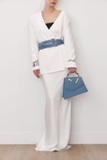 БАЗОВЫЙ ТОНКИЙ РЕМЕНЬ С МЯТОЙ ПРЯЖКОЙ BLUE