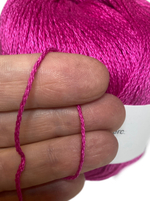 Пряжа (Италия) 100% мерсеризованный хлопок 50г-160м (1 уп-10 шт) цвет фуксия 86